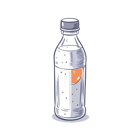 Illustrations of drink bottlesのイラスト素材