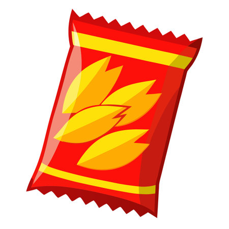 Snack food packet designのイラスト素材
