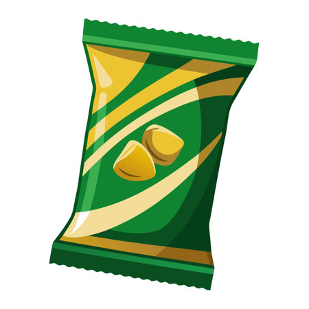 Snack food packet designのイラスト素材
