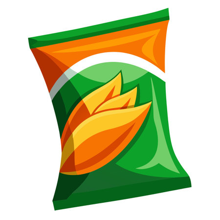 Snack food packet designのイラスト素材