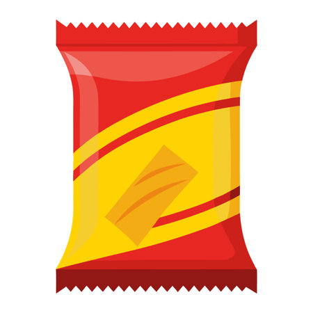 Snack food packet designのイラスト素材