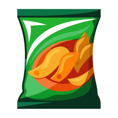 Snack food packet designのイラスト素材
