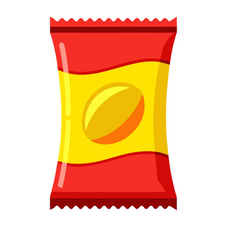 Snack food packet designのイラスト素材
