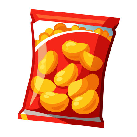 Snack food packet designのイラスト素材