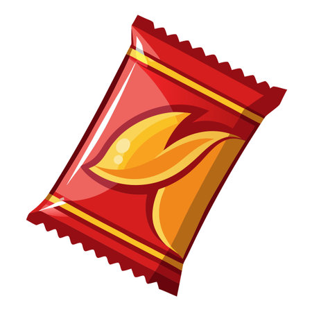 Snack food packet designのイラスト素材