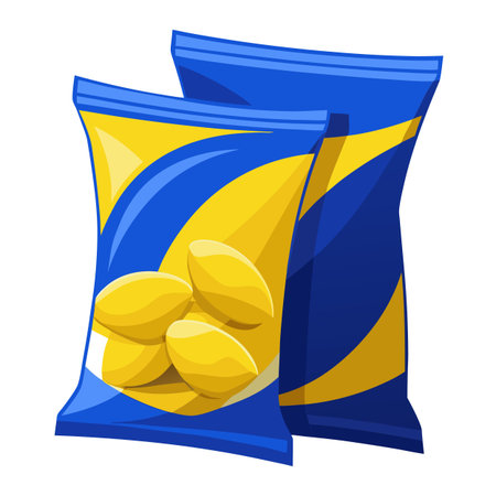 Snack food packet designのイラスト素材