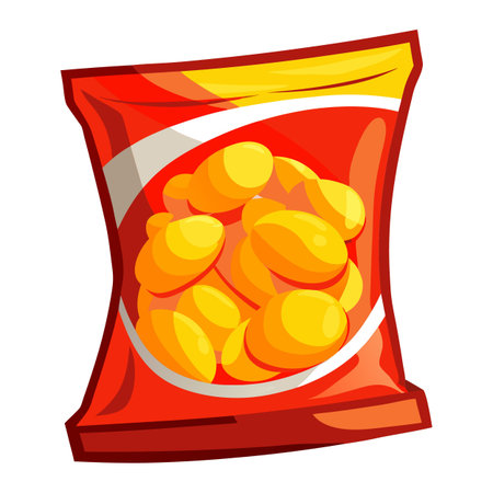 Snack food packet designのイラスト素材