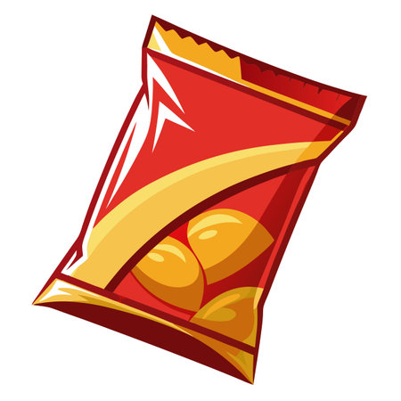 Snack food packet designのイラスト素材