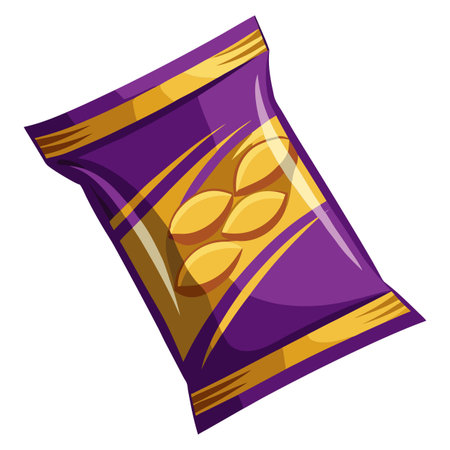 Snack food packet designのイラスト素材