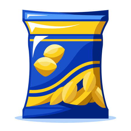 Snack food packet designのイラスト素材