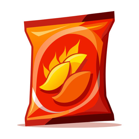 Snack food packet designのイラスト素材