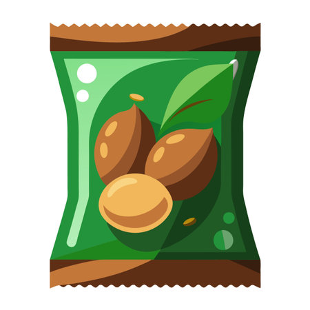 Snack food packet designのイラスト素材