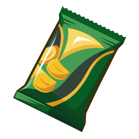 Snack food packet designのイラスト素材