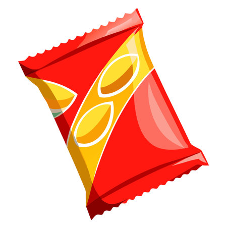 Snack food packet designのイラスト素材