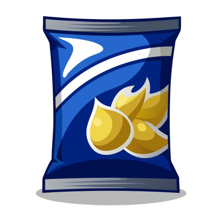 Snack food packet designのイラスト素材