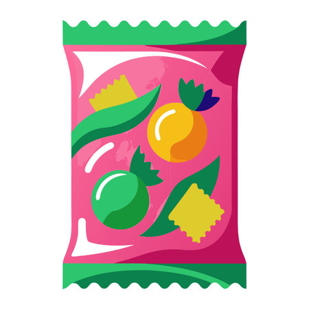 Snack food packet designのイラスト素材