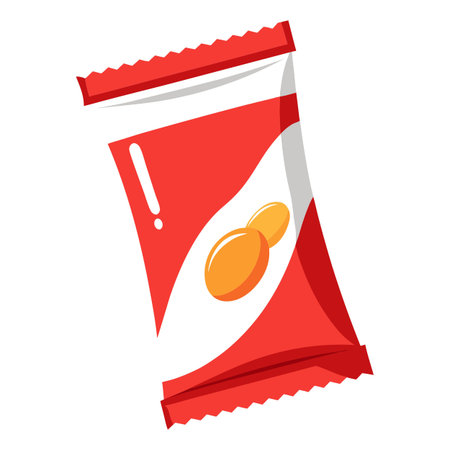 Snack food packet designのイラスト素材
