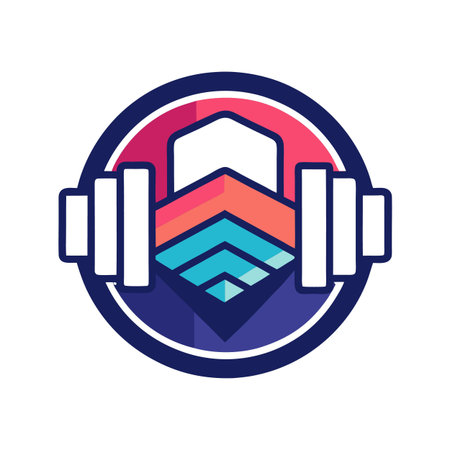 Gym or fitness logoのイラスト素材