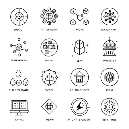 Set of Crypto iconsのイラスト素材
