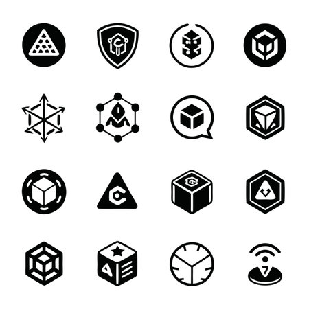 Set of Crypto iconsのイラスト素材