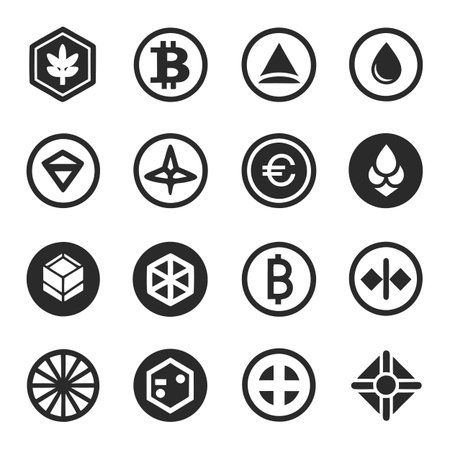 Set of Crypto iconsのイラスト素材