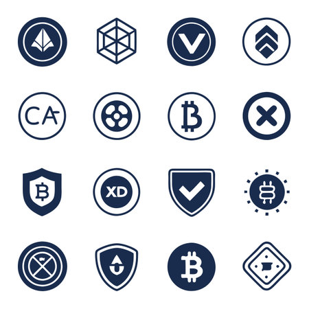 Set of Crypto iconsのイラスト素材