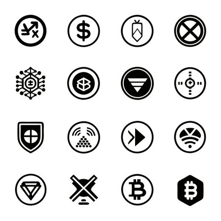 Set of Crypto iconsのイラスト素材