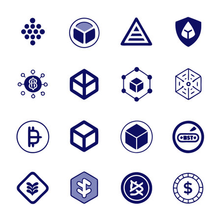 Set of Crypto iconsのイラスト素材