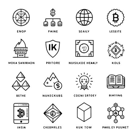 Set of Crypto iconsのイラスト素材