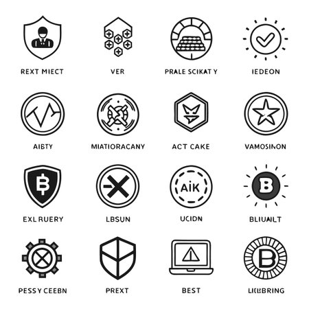 Set of Crypto iconsのイラスト素材