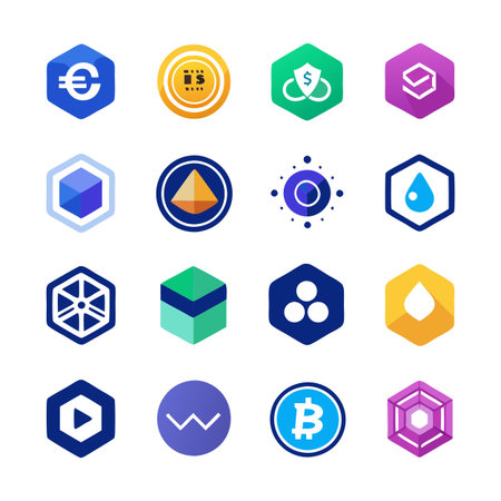 Set of Crypto iconsのイラスト素材