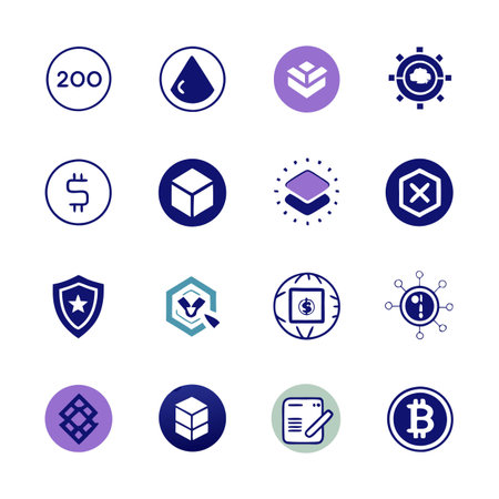 Set of Crypto iconsのイラスト素材
