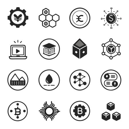 Set of Crypto iconsのイラスト素材