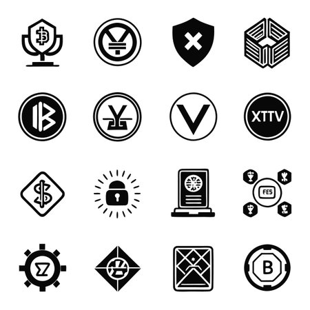 Set of Crypto iconsのイラスト素材