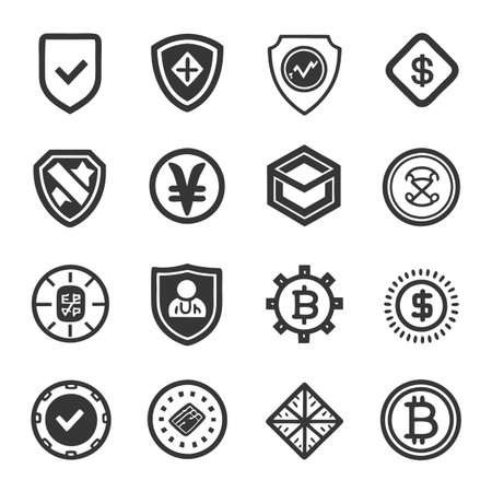 Set of Crypto iconsのイラスト素材