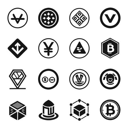 Set of Crypto iconsのイラスト素材