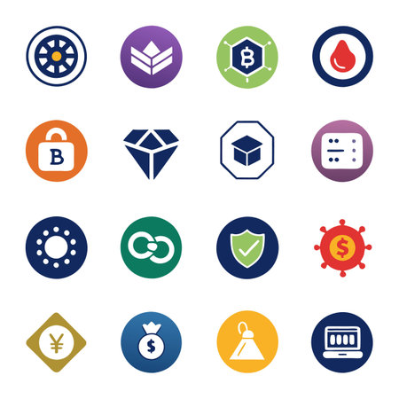 Set of Crypto iconsのイラスト素材