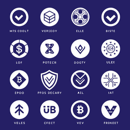 Set of Crypto iconsのイラスト素材