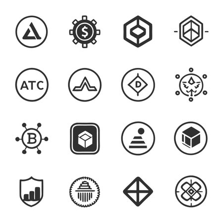 Set of Crypto iconsのイラスト素材