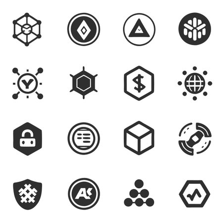 Set of Crypto iconsのイラスト素材