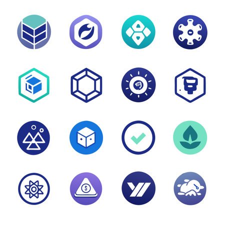 Set of Crypto iconsのイラスト素材