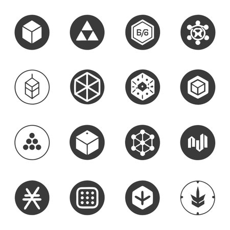 Set of Crypto iconsのイラスト素材