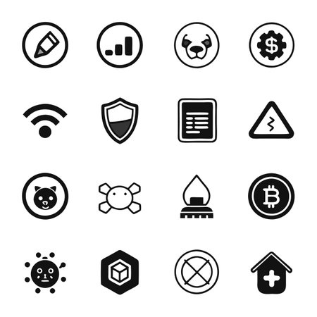 Set of Crypto iconsのイラスト素材
