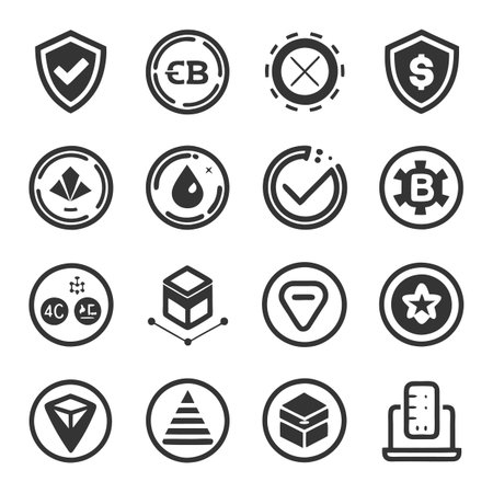 Set of Crypto iconsのイラスト素材