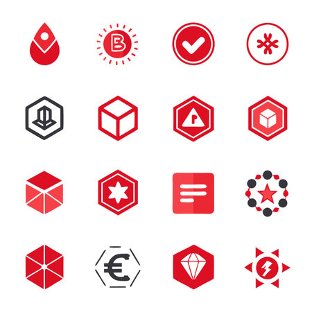 Set of Crypto iconsのイラスト素材