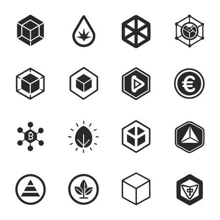 Set of Crypto iconsのイラスト素材