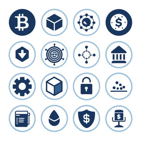 Set of Crypto iconsのイラスト素材