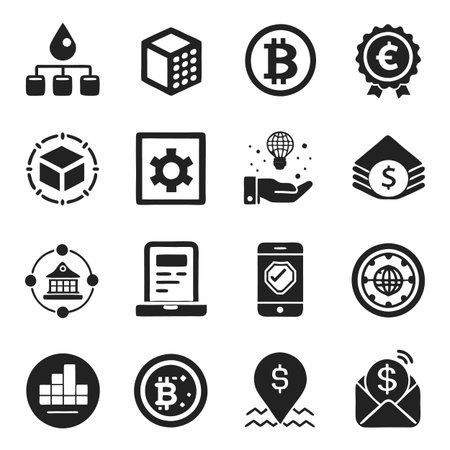 Set of Crypto iconsのイラスト素材