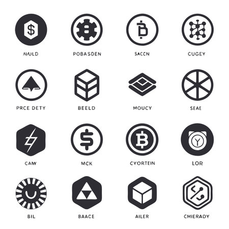 Set of Crypto iconsのイラスト素材