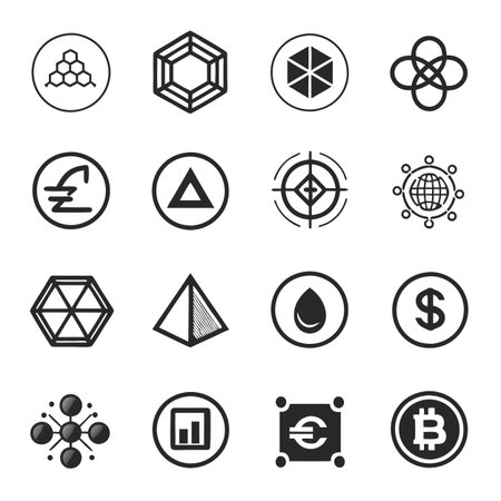 Set of Crypto iconsのイラスト素材